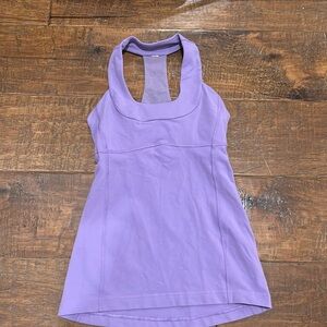 Lululemon size 6 purple halter with built in bra
